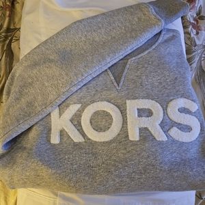 MICHAEL KORS GREY LOGO SWEATSHIRT SIZE LARGE